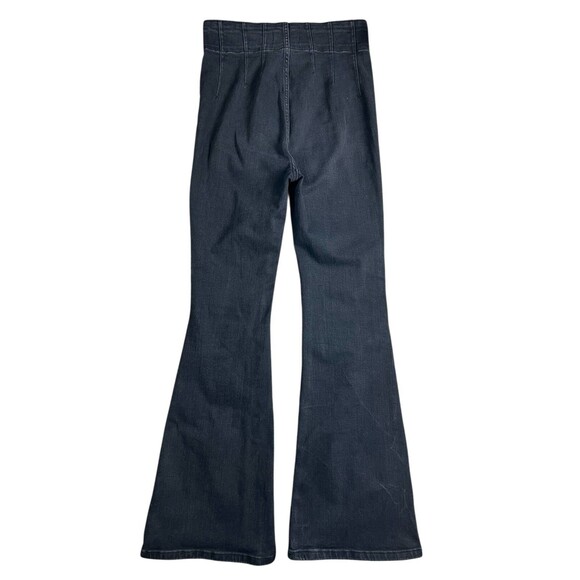 We the Free Black High Rise Jayde Flare Jeans  Size 31  Retro 70s  Fit & Flare - Picture 3 of 16